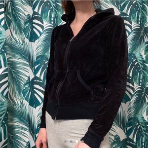 Velour Velvet full zip hoodie